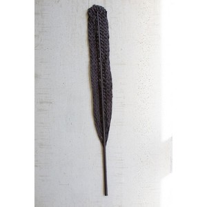Black Woven Kejur Leaf – 48" Tall Decorative Botanical by Kalalou - 1 of 4