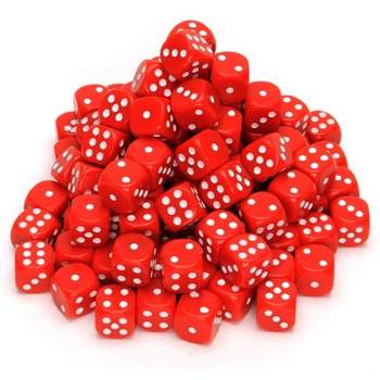 WE Games Red Dice with Rounded Corners - 100 Pack