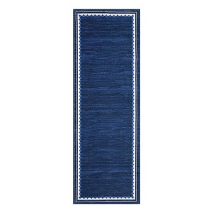Machine Washable Area Rug for Living Room Bedroom, Modern Bordered Home Decor Carpet for Dining Room Office - 1 of 4