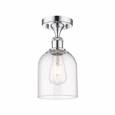 Bella - 1 Light Semi-Flush Mount In Industrial Style-10.75 Inches Tall and 5.5 Inches Wide