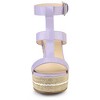 Allegra K Women's Espadrille Strappy Platform Wedges Sandals - 2 of 4