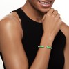 Ross-Simons Green Enamel and 0.20 ct. t.w. Diamond Cuff Bracelet in 18kt Gold Over Sterling - 2 of 3