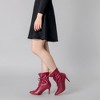 Allegra K Women's Pointed Toe Drawstring Pull on Stiletto Heel Ankle Boots - 2 of 4