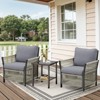 Buenhomino Patio Furniture Wicker Outdoor Conversation Set - 2 of 4