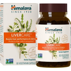 Himalaya LiverCare Herbal Supplement, Liver Cleanse Formula, Vegan, Non-GMO, Herbal Blend Formula, 90 Capsules - 1 of 4