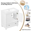 ChicFurnit Bathroom Vanities Bathroom Vanity for Bathroom with Sink Bathroom Storage Cabinet with Doors and Drawers, White, 30"*18"*34.88" - 4 of 4