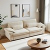 TiramisuBest Beige 3-Seat Knockdown L-Shaped Sectional Sofa with Storage Ottoman and Footrest, Upholstered Combo Couch for Living, Bedroom - 4 of 4