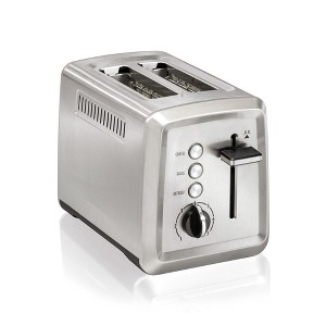 Hamilton Beach Modern 2 Slice Stainless Steel Toaster with Extra - Wide Slots 22794G: 850W, Metal, Hand Wash, Silver - 1 of 4
