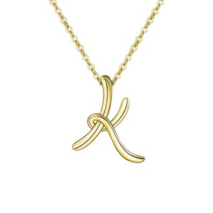 Elegant personalized touch: Stylish 14K Gold plated initial necklace. Adds sophistication and meaning to your look. - 1 of 2
