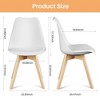 IULULU Dining Chairs, 4-Piece Mid-Century with Wooden Legs, PU Leather Seats - 2 of 4