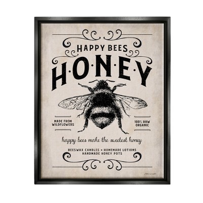 Word Textured Bee Rustic Design Farm Honey Stupell : Target Industries