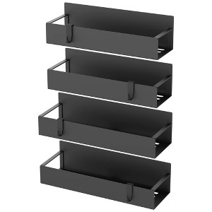 Itopfox Metal Magnetic Spice Rack Organizer for Refrigerator and Oven, Black Fridge Storage, Space Saver, Easy Access - 1 of 4
