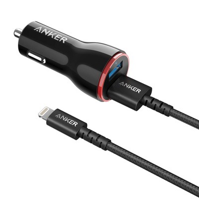 Anker 3-port 67w Car Charger With 3' Lightning To Usb-c Cable - Black :  Target