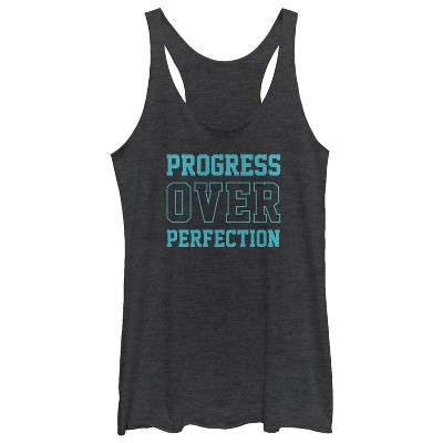 Women's Chin Up Progress Over Perfection Racerback Tank Top : Target