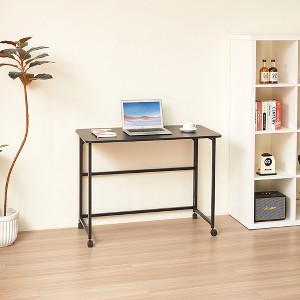 Racxily Folding Desk Small Foldable Desk for Small Space, Writing Computer Desk, Home Office Foldable Office Desk for Bedroom, black - 1 of 4