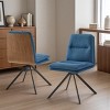 Art Leon Modern Fabric 360 Degrees Swivel Armless Office Chairs with Metal Legs, Set of 2 - 4 of 4