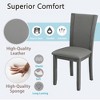 Sapphtopaz Modern Dining Chairs Set of 4 with High Backrest PU Upholstered Dining Room Chair with Wood Legs Kitchen Chair for Kitchen,Dining Room - 3 of 4
