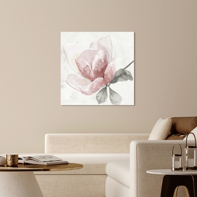 Faded Blush Rose Floral Canvas Wall Art, 40" x 40"