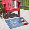 Jellybean Ocean Outpost Indoor/Outdoor Red White Lighthouse Compass Anchor Accent Rug - 2 of 3