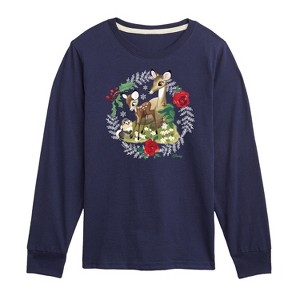 Boys' - Disney - Christmas - Family In The Forest Long Sleeve Graphic T-Shirt - 1 of 4