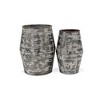 Cheung's Harben Set of 2 Galvanized Barrel Planters - 3 of 4
