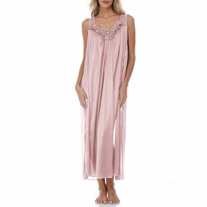 Ezi Satin Silk Nightgown For Women - Soft & Breathable Womens Sleepwear- Short Sleeves Womens Sleepwear - 1 of 1