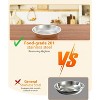 5QT round chafing dish buffet set (2-pack) in gold, NSF-certified stainless steel with lid, spoon, and tweezer, ideal for catering and events. - 4 of 4