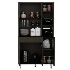 VYNXARIA Della 90" Black Kitchen Pantry with Drawer, Cabinets & Open Shelves - 3 of 4