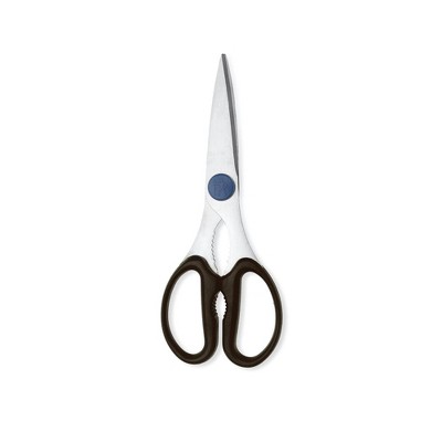 Stainless Steel Kitchen Shears with Soft Grip Dark Gray - Figmint