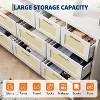 10 Drawer Dresser for Bedroom, 59'' Farmhouse Rattan Dressers & Chests of Drawers, Wooden Storage Organizer with Anti-Tipping Device - 4 of 4