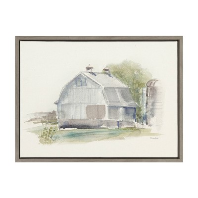 18" x 24" Sylvie Barn 1 Framed Canvas by Patricia Shaw Gray - Kate & Laurel All Things Decor