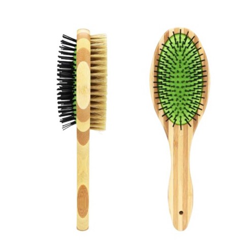 Double Sided Bamboo Dog Grooming Brush – Little Paws Unleashed