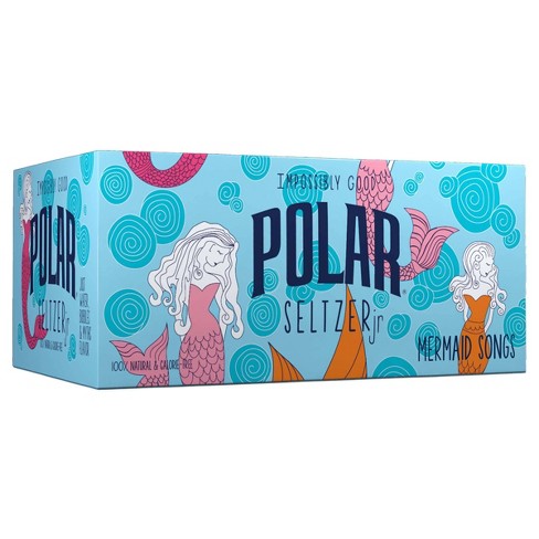 Polar Mermaid Songs 100 Natural Jr Seltzer Water 6pk 8 Fl Oz