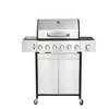 Resenkos 6 Burner Propane Gas Grill with Side Burner and Sear Burner, Stainless Steel Gas BBQ Grill for Barbecue Grilling, Silver - 2 of 4