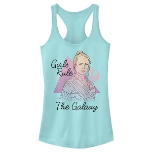 Juniors Womens Star Wars: The Rise of Skywalker Rey Girls Rule Racerback Tank Top - 1 of 3