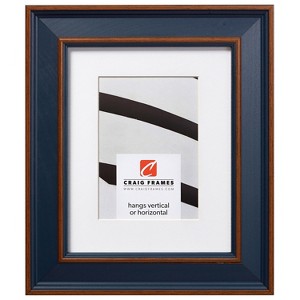 Country Estate Blue Hardwood Picture Frame, Matted - 1 of 3