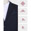 INSPIRE CHIC Men's Satin Leaf Embroidered Pocket Squares - 3 of 4
