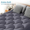 PDTEND Dual Layer 4 in. Memory Foam Mattress Topper with 8-21 in. Deep Pocket - 2 of 4