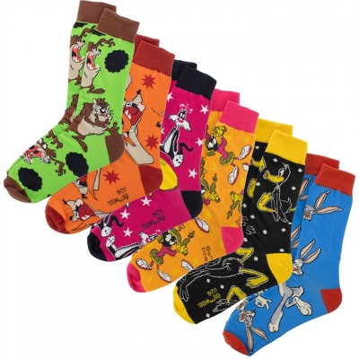 Adult Looney Tunes Characters 6-Pack Crew Socks