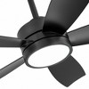 Airsurfer 52" Matte Black  Ceiling Fan with Color-Changing LED Light, with 5 ABS Black Blades, Remote Included, 5''&10'' Down Rods - 4 of 4
