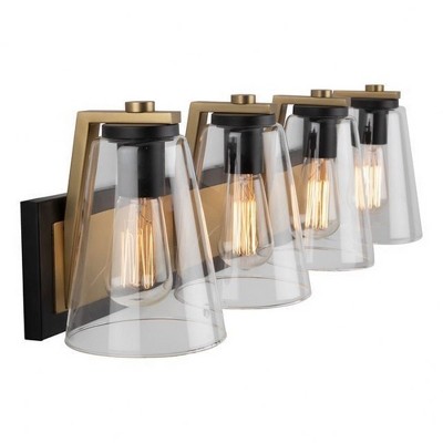 Artcraft Lighting Treviso 4 - Light Vanity in  Black/Brass