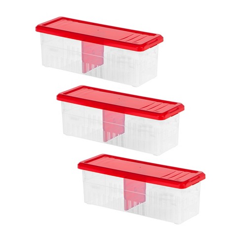 IRIS 3pk Ribbon Storage Box Red - image 1 of 4