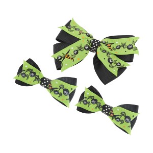 Unique Bargains Women's Halloween Bow Duckbill Clip 3 Pcs - 1 of 4