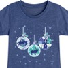 Girls' - Frozen 2 - Winter Christmas Ornaments Fitted Short Sleeve Graphic T-Shirt - 2 of 4