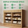 6 Drawer Dresser for Bedroom, 47" Wide Wooden Chest of Drawers, Fluted Storage Organizer for Living Room, Hallway, Entryway - 3 of 4