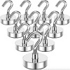 Racxily 10 Pack Dia Strong Magnetic Hook Hanger N52 Neodymium Clamping Magnet Hooks USA - 2 of 4