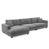 NicBex Modern 134" Corduroy Sectional Sofa Modular L Shape Sofa Couch with USB Port and Cup Holder for Living Room Apartment - 3 of 4