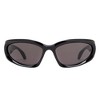 Balenciaga BB 0157S 001 Unisex Wrap Sunglasses Black 65mm - 2 of 2
