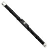 Chisel Stainless Steel Antiqued and Polished Eagle Head Black Leather 8.5" Bracelet - 4 of 4