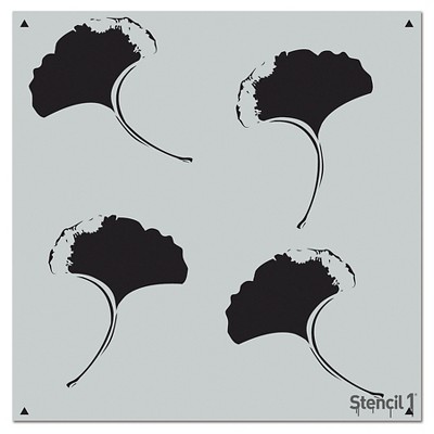 Stencil1 Gingko Repeating - Wall Stencil 11" x 11"